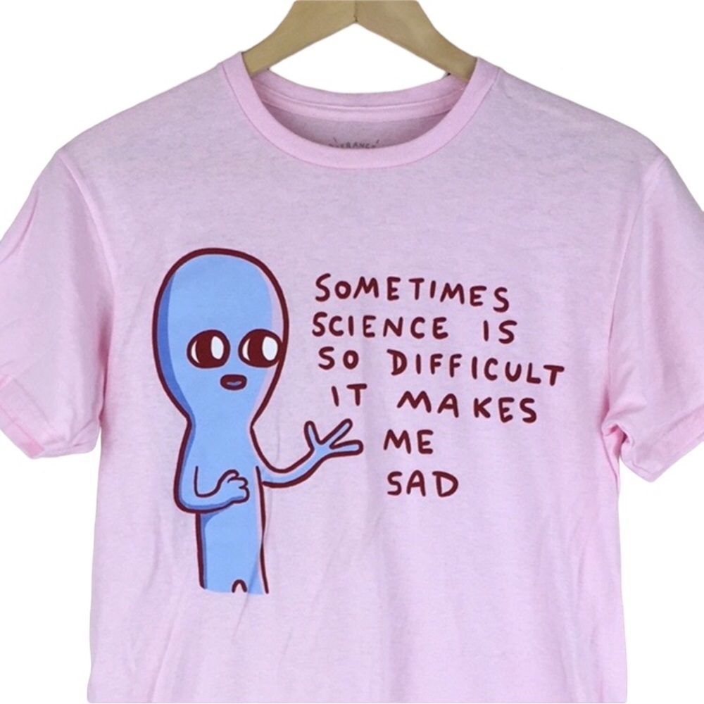 Strange Planet Science Graphic T Shirt 100% Cotton NEW